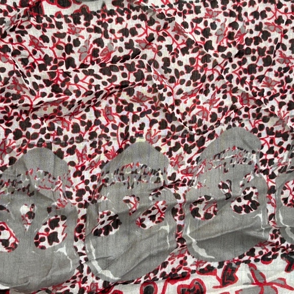 Zadig &Voltaire Accessory Scarf Red/Black/Gray - Picture 6 of 12